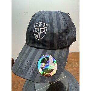 SUBTLE PATRIOT  BLACK  EAGLE   STARS & STRIPES  ADJUSTABLE  GOLF‎ HAT  NWT $25